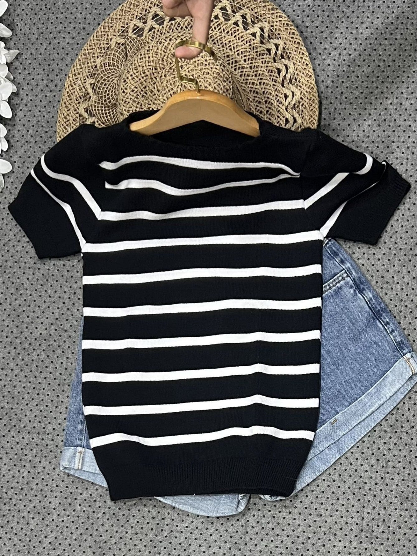 Blusa tricô modal