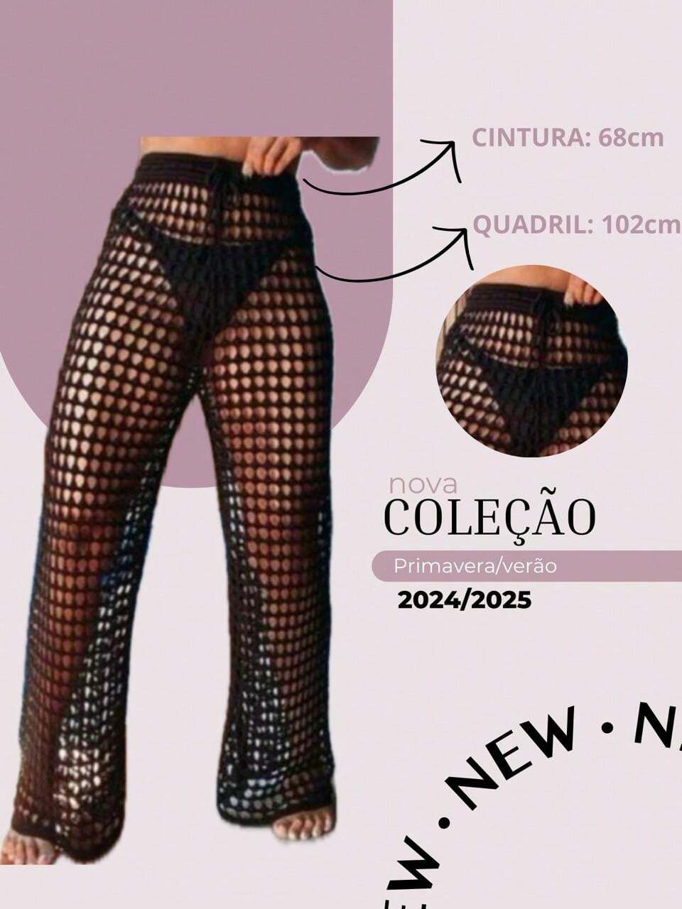 Calça tricot praia